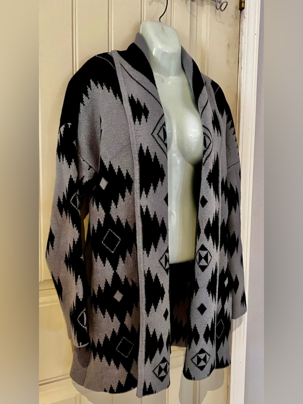 Magaschoni Light purple Ribbed Knit Cardigan size m